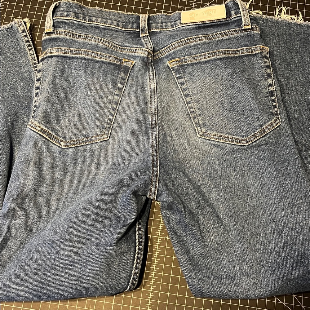 Re/Done Seventies Stove Pipe 27 Blue Straight Jeans distressed - Picture 6 of 9